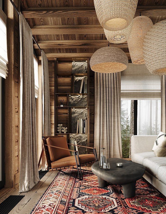 Фото № 1: Стиль шале в интерьере: 10 примеров