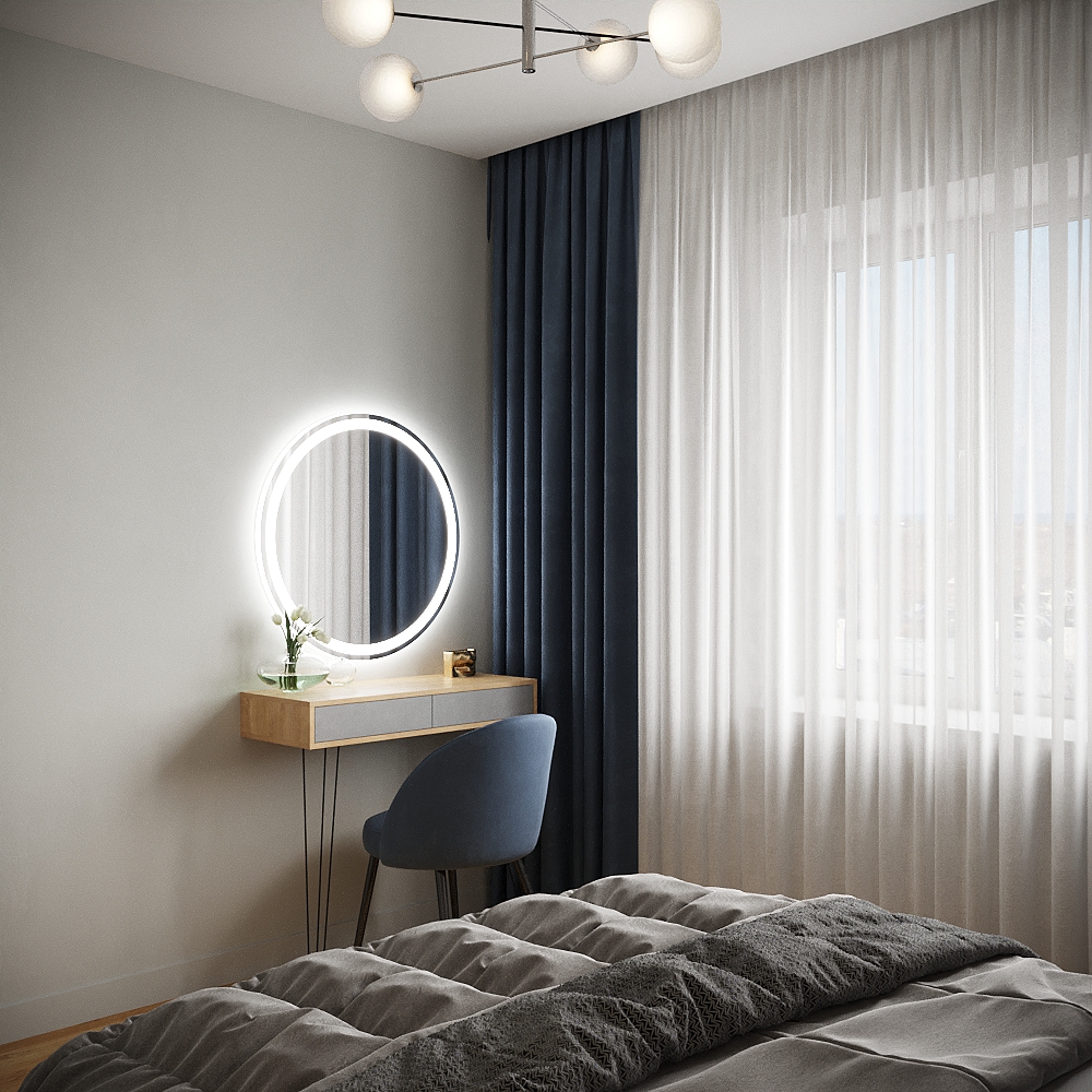 Фото № 3: Современная двухкомнатная квартира в стиле модернизм