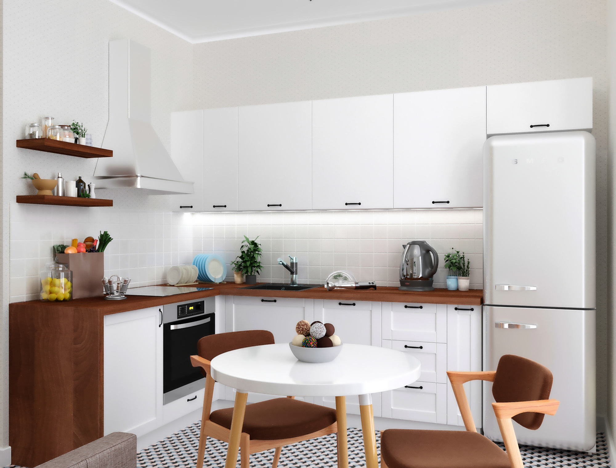 Фото № 1: Ламинат или массив? Выбираем столешницу: 10 стильных идей