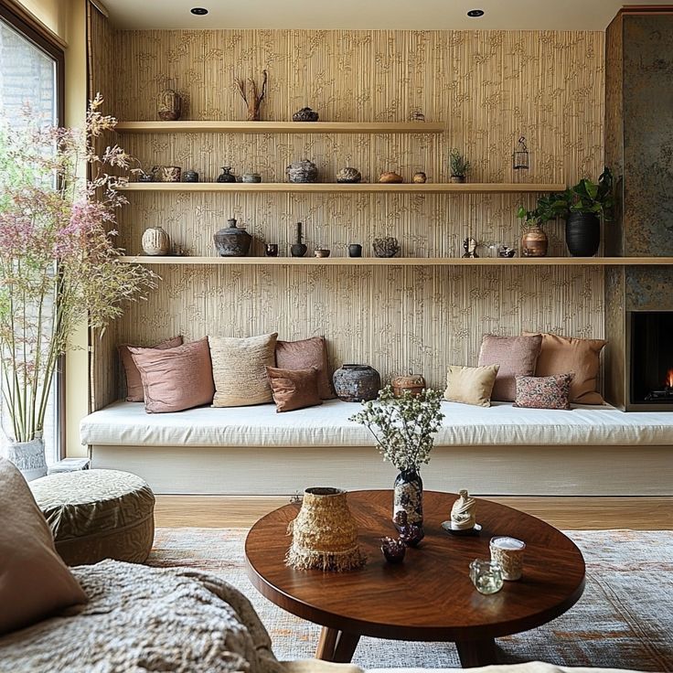 Фото № 1: Использование бамбуковых обоев в интерьере: 10 фото удачного применения