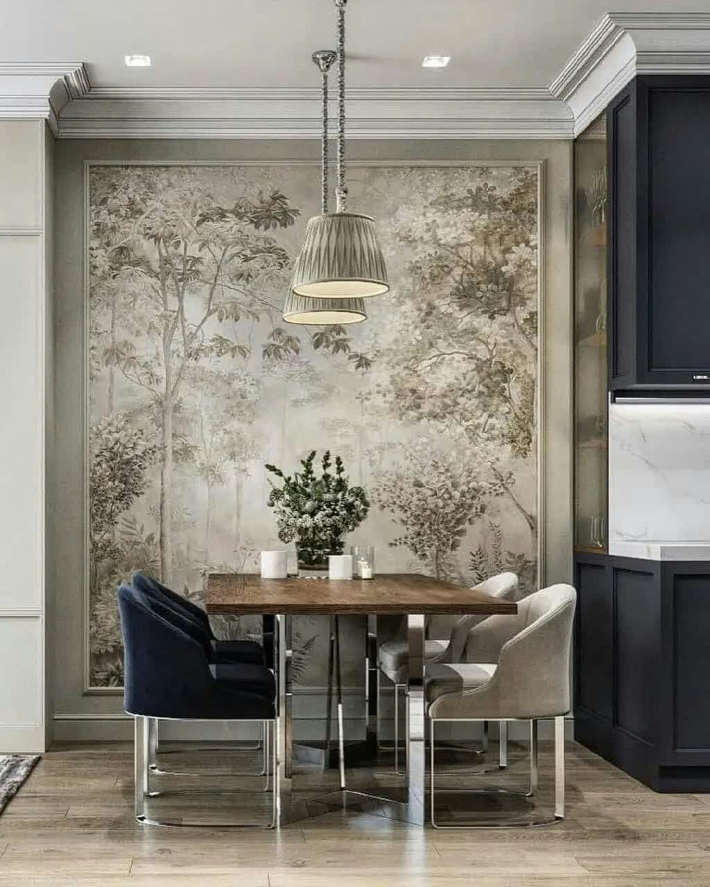 Фото № 2: Как использовать фрески в интерьере кухни: фотоподборка примеров