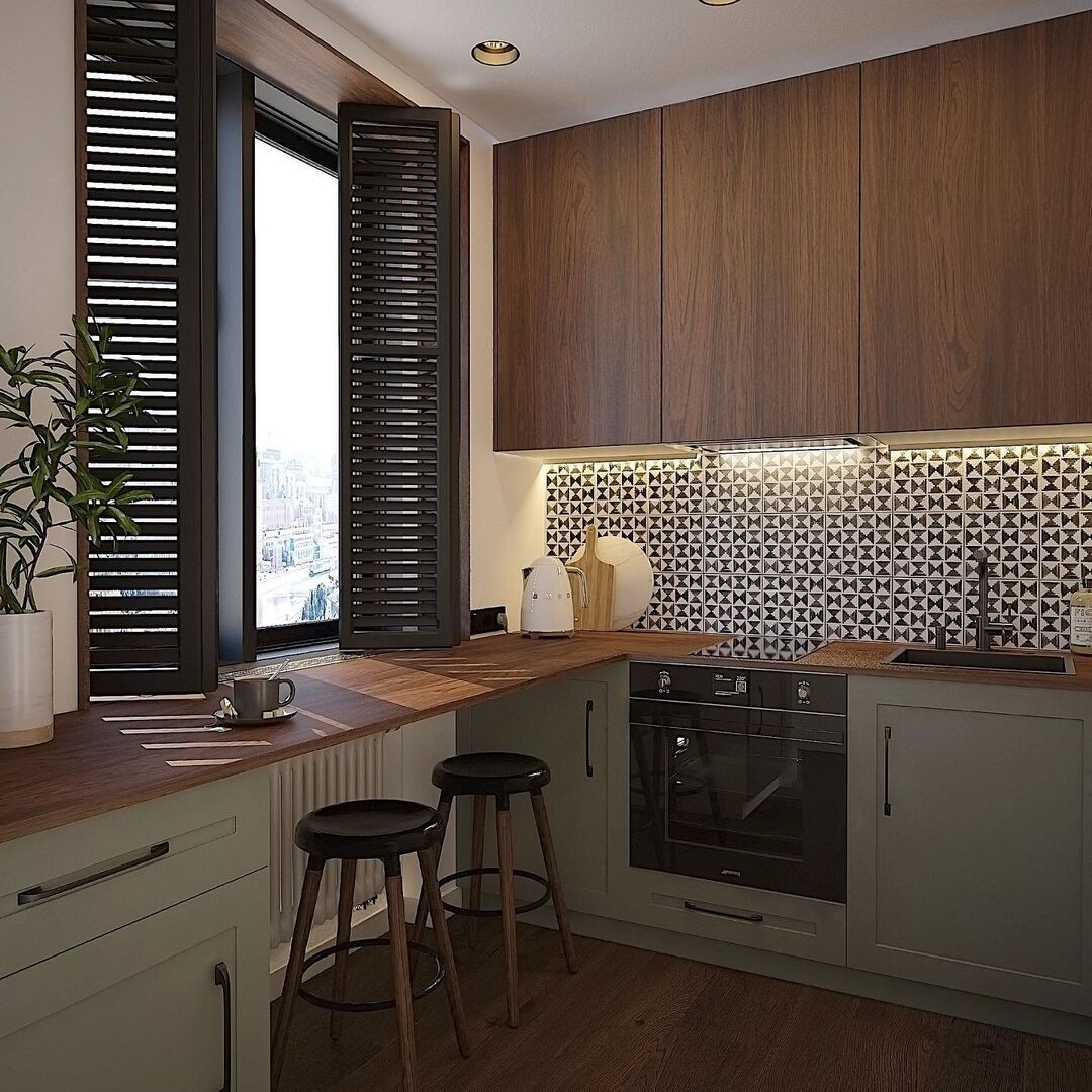 Фото № 3: Каким должен быть дизайн кухни площадью 6 метров: лучшие решения для маленьких пространств