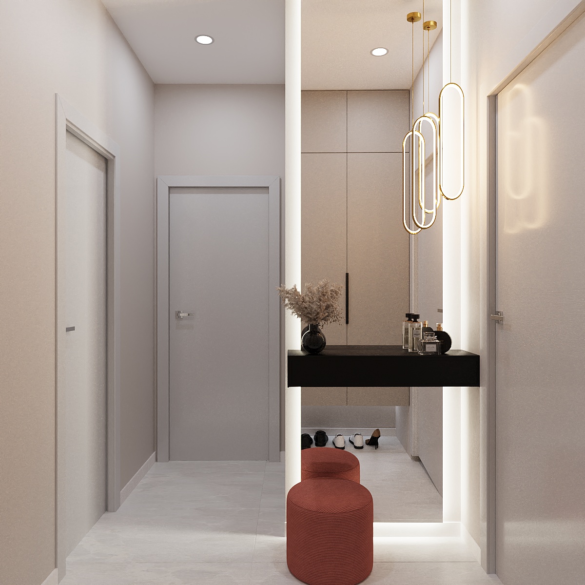 Фото № 1: Бежевая двушка в стиле американская классика с просторной ванной