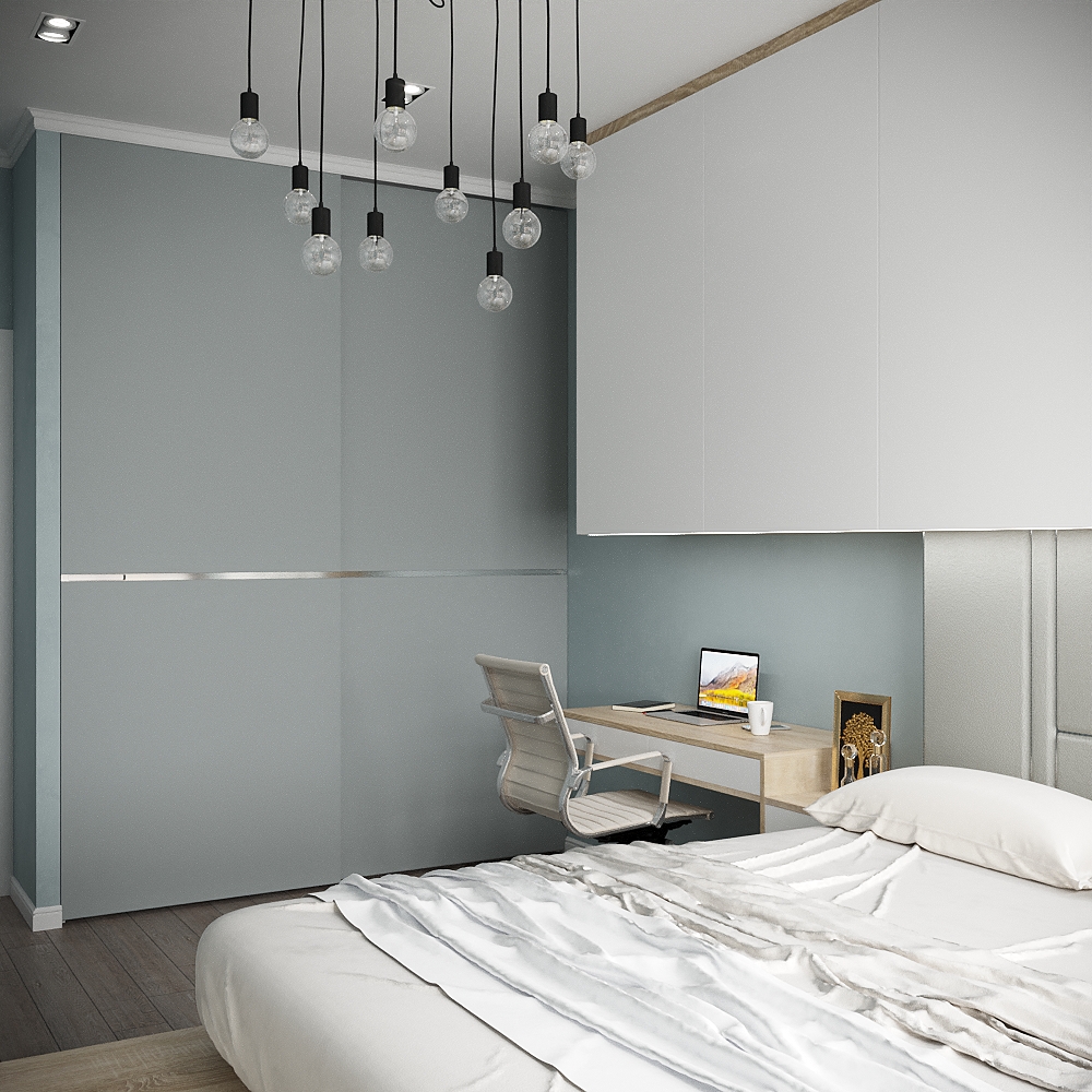 Фото № 4: Интерьер трешки в стиле лофт с элементами минимализма и высокими потолками