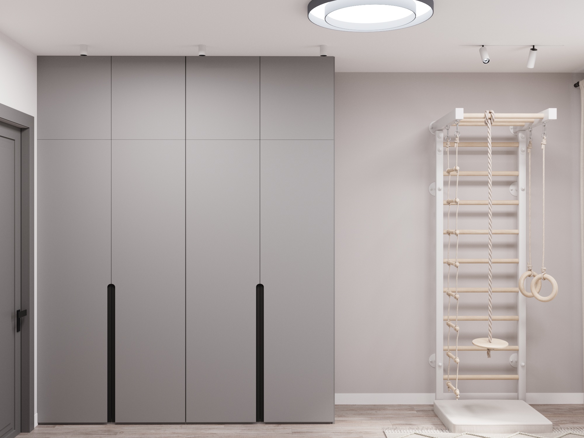 Фото № 3: Дизайн двухкомнатной квартиры с кабинетом на балконе