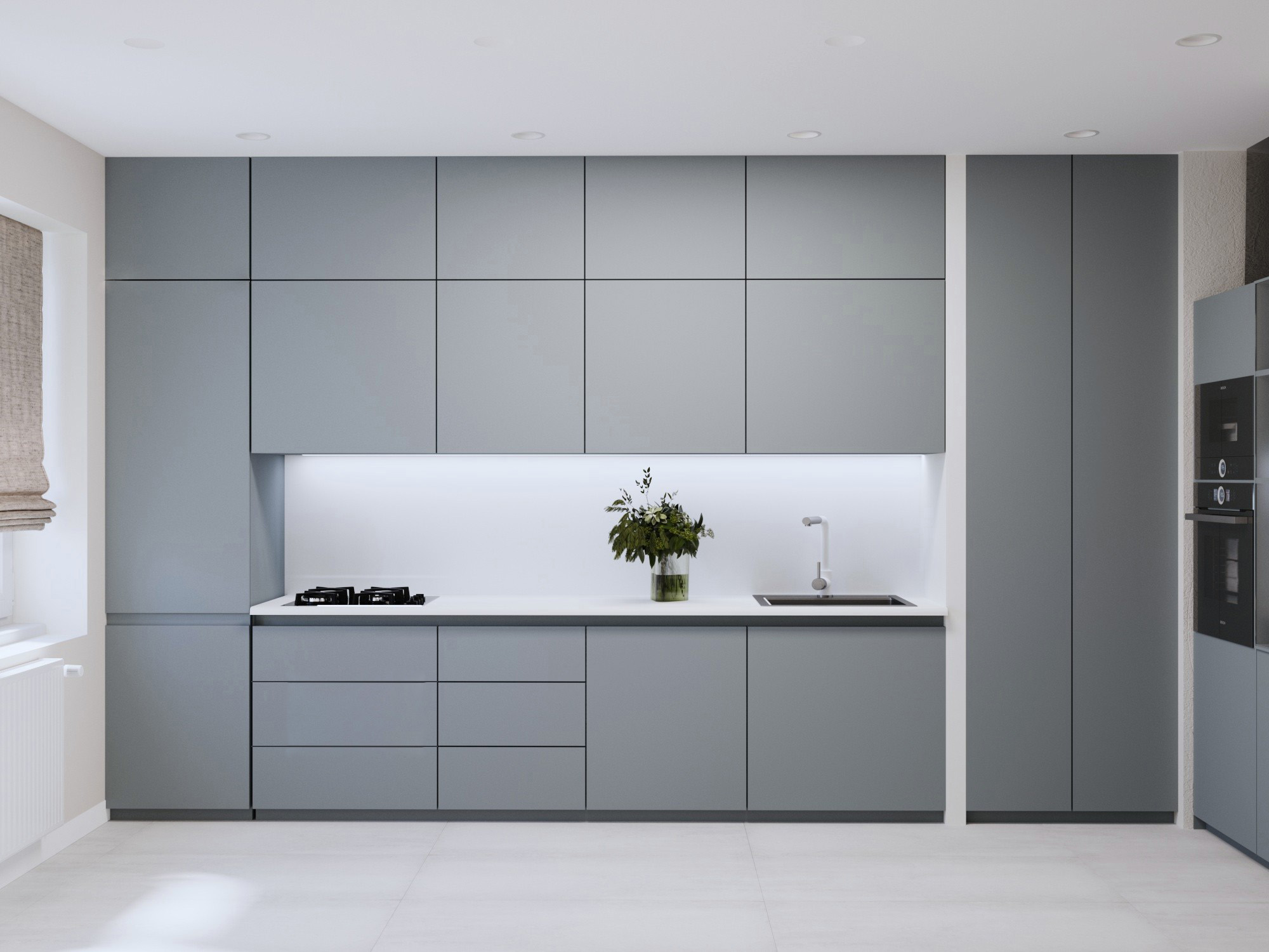 Фото № 8: Дизайн двухкомнатной квартиры с кабинетом на балконе