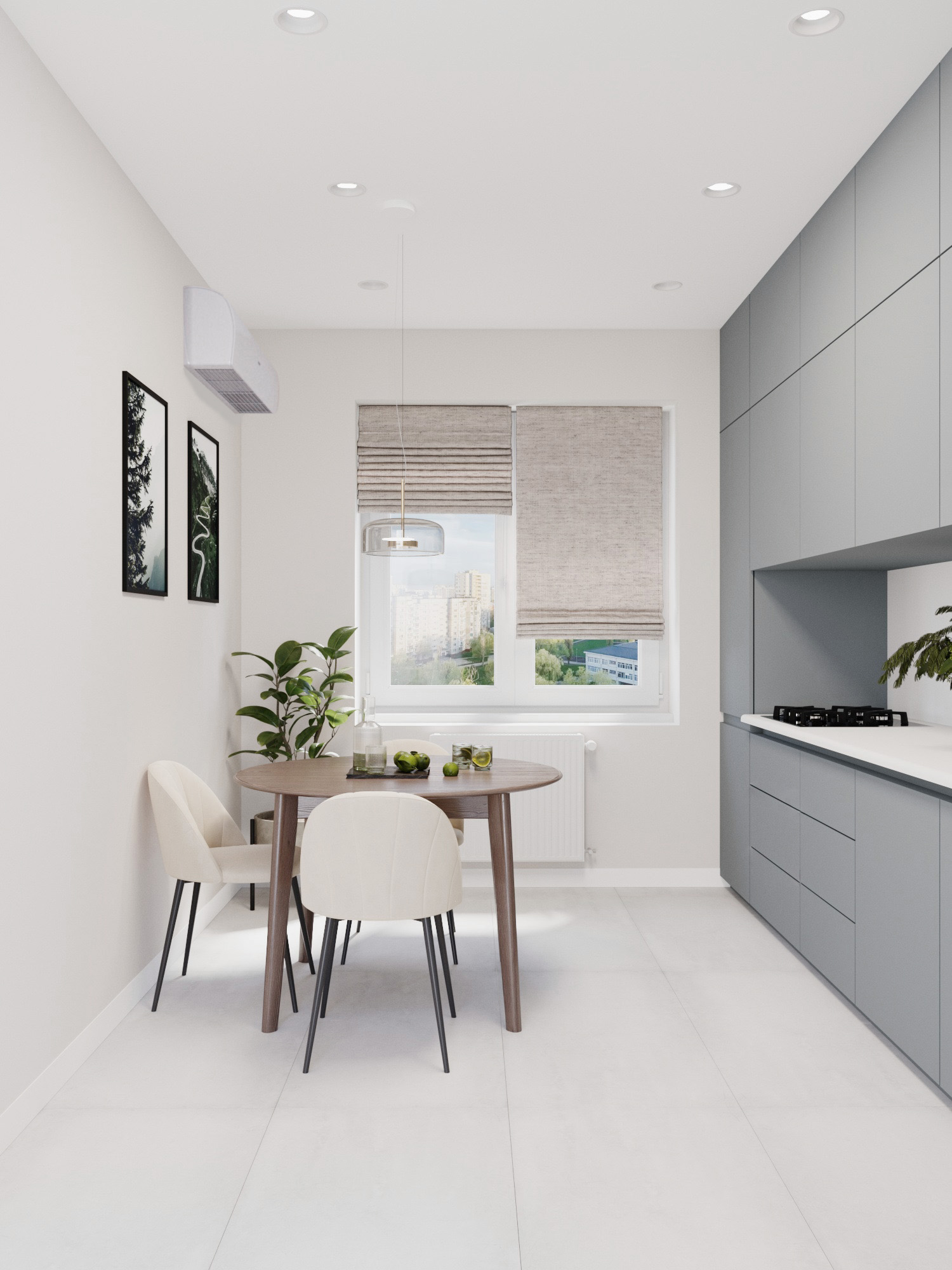 Фото № 9: Дизайн двухкомнатной квартиры с кабинетом на балконе