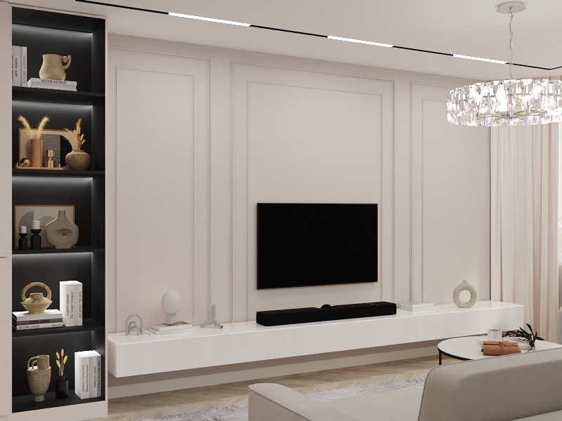 Фото № 4: Неоклассика в интерьере светлой двушки