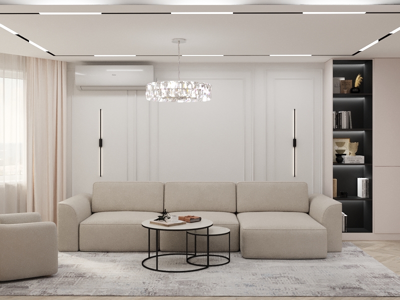 Фото № 5: Неоклассика в интерьере светлой двушки