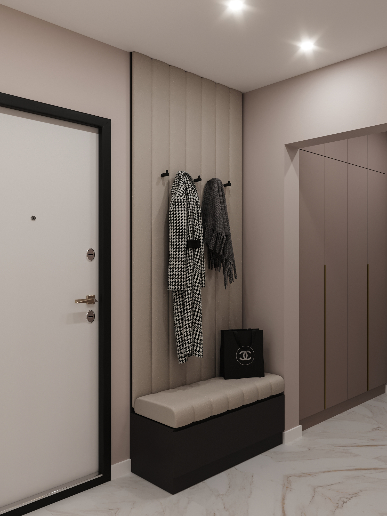 Фото № 1: Неоклассика в интерьере светлой двушки