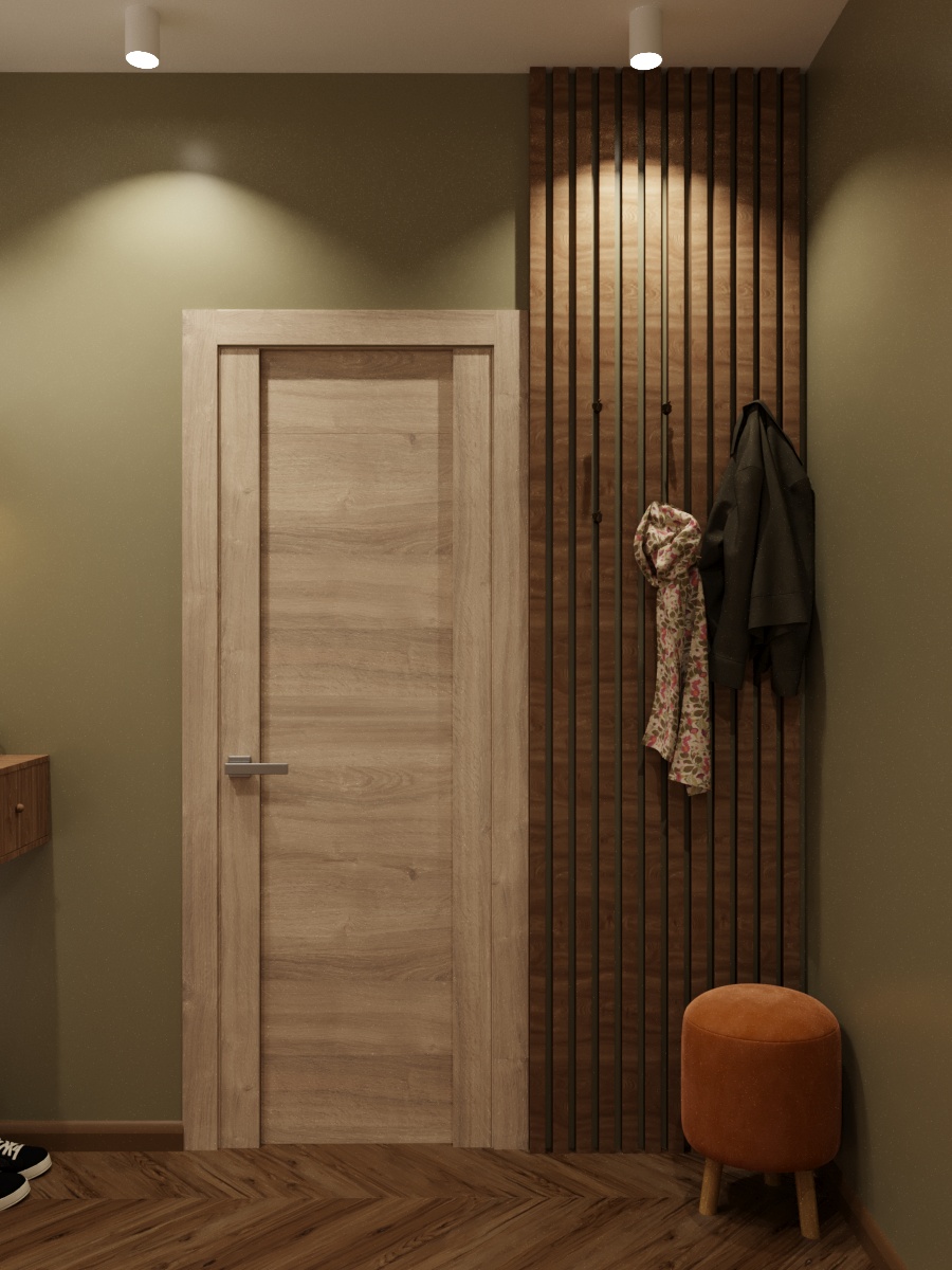 Фото № 1: Дизайн однокомнатной квартиры в стиле эклектика 