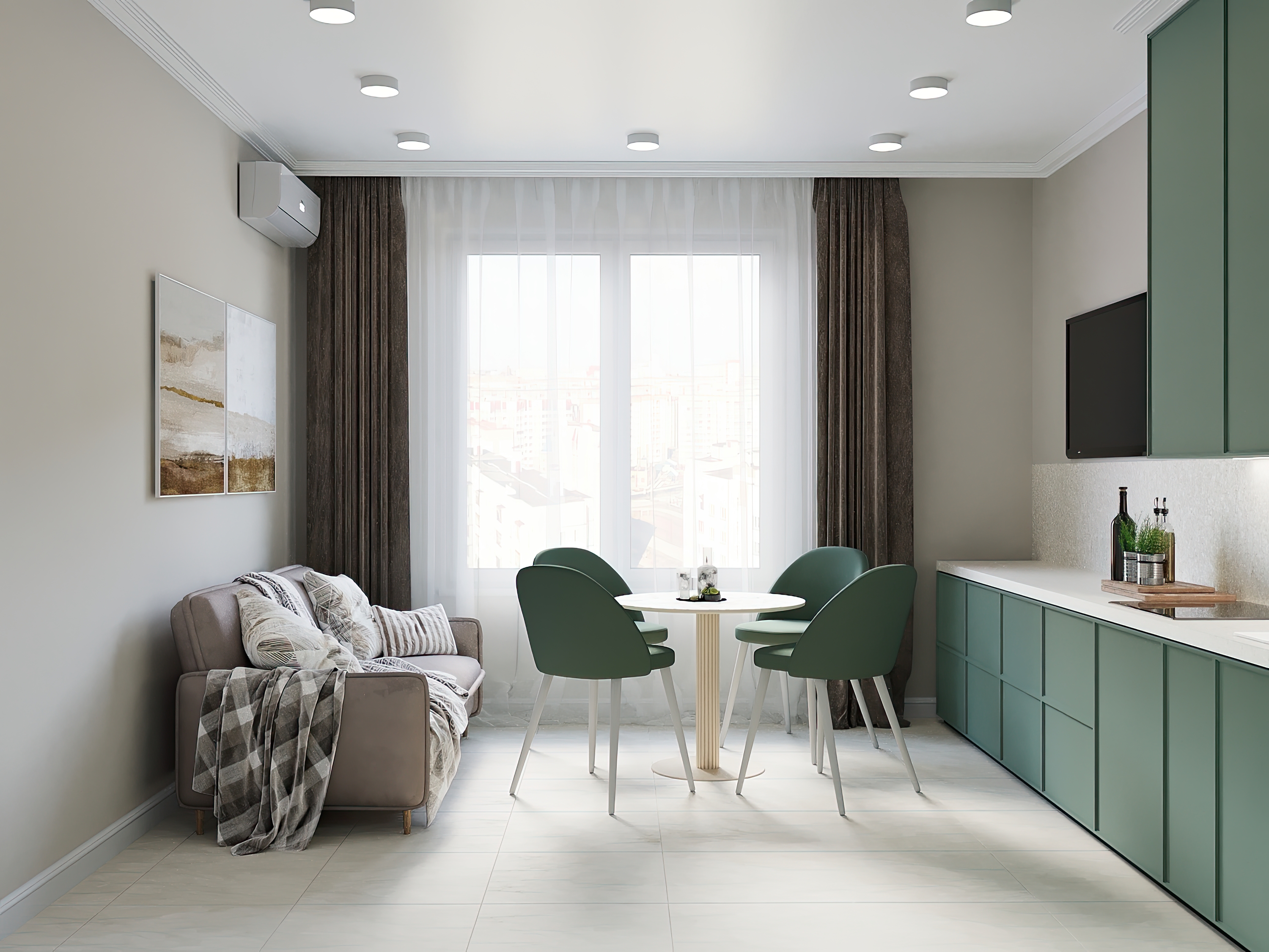 Фото № 2: Стильная и функциональная двухкомнатная квартира 