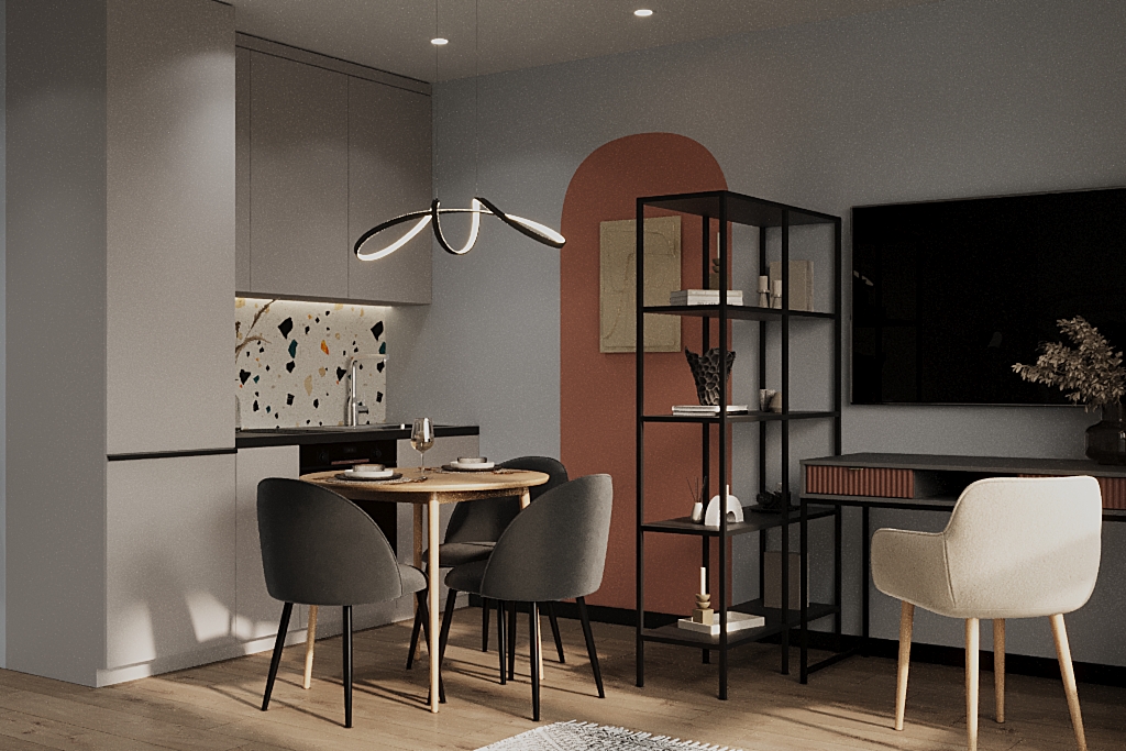 Фото № 2: Необычная квартира-студия в эклектичном стиле