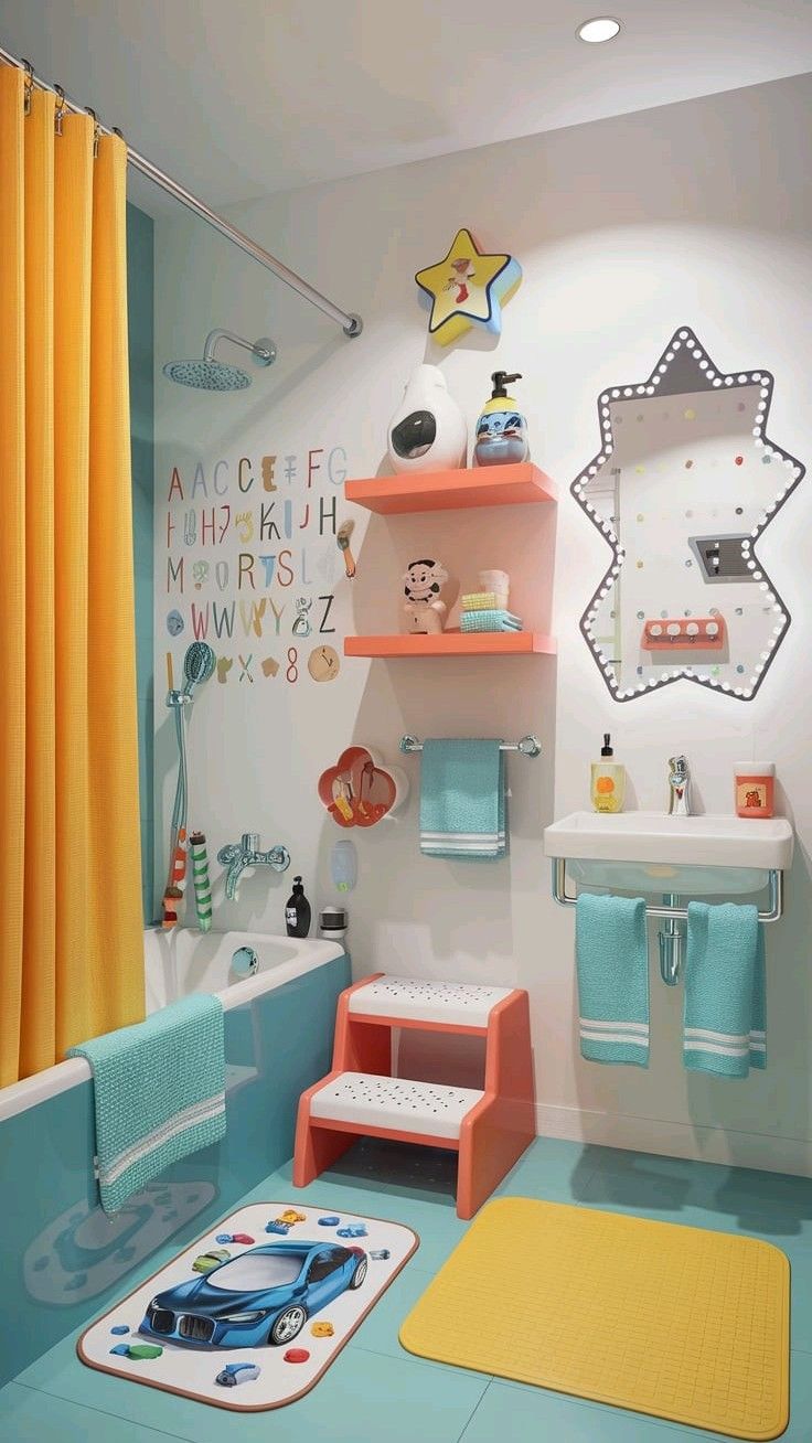 Фото № 12: Дизайн детской ванной: 16 крутых и практичных идей