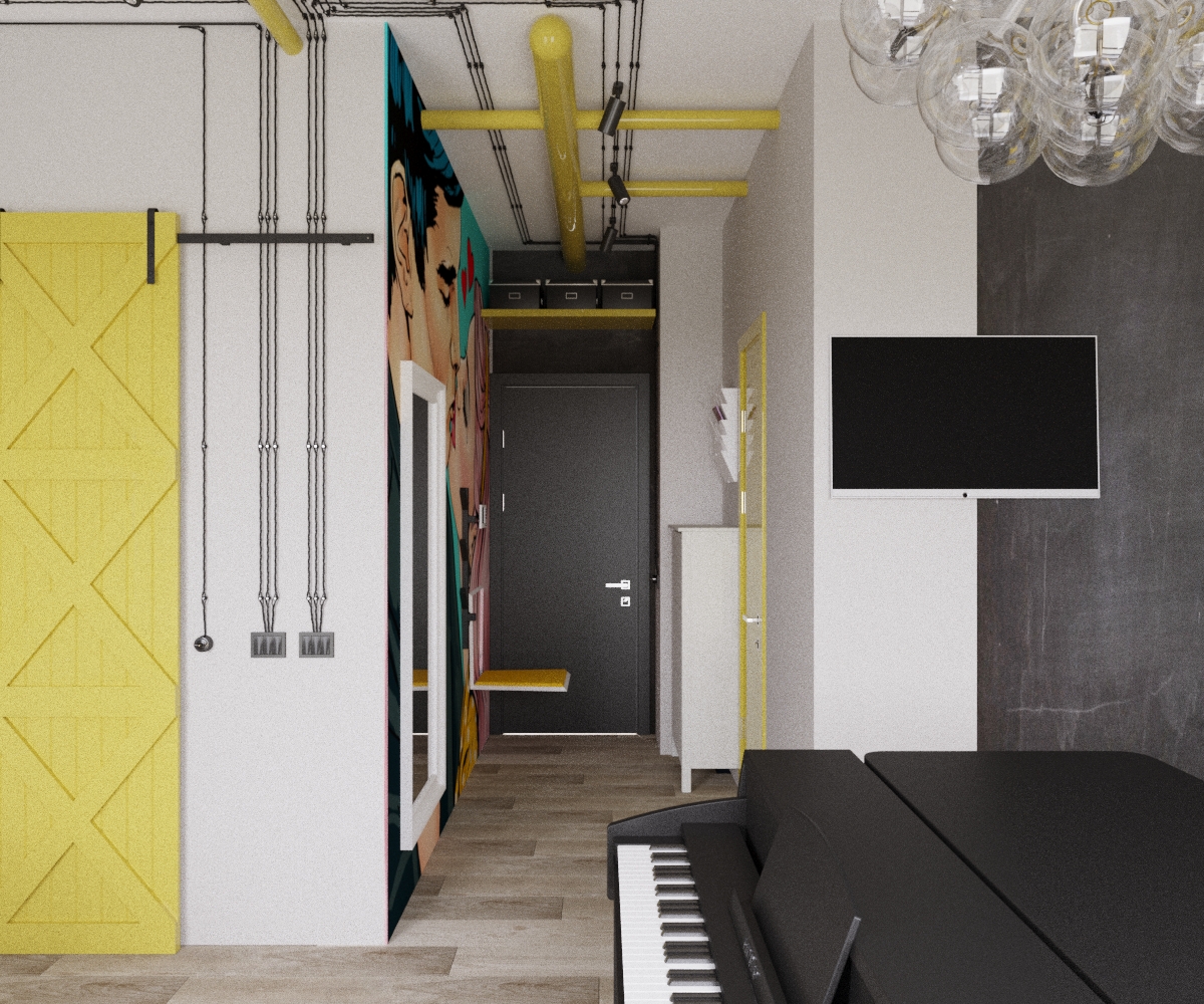 Фото № 1: Проект ReRooms: дерзкая студия в стиле поп-арт