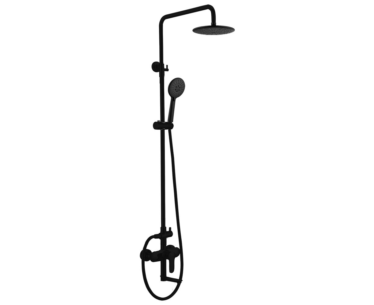 Душевая стойка ABBER Eleganz AF8316B с изливом, черная