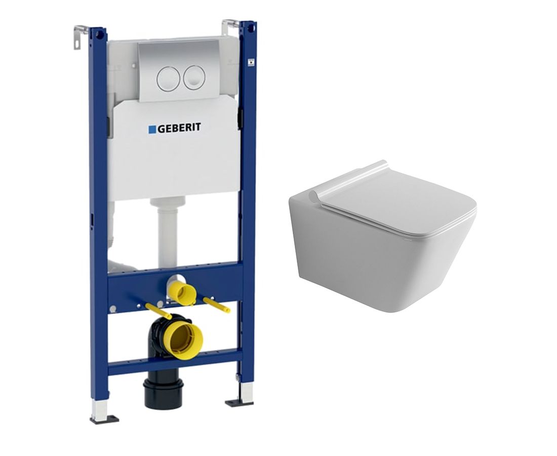 Комплект Creto Logan L2 1002-001-L2W подвесной унитаз + инсталляция Creto Standart 1.1