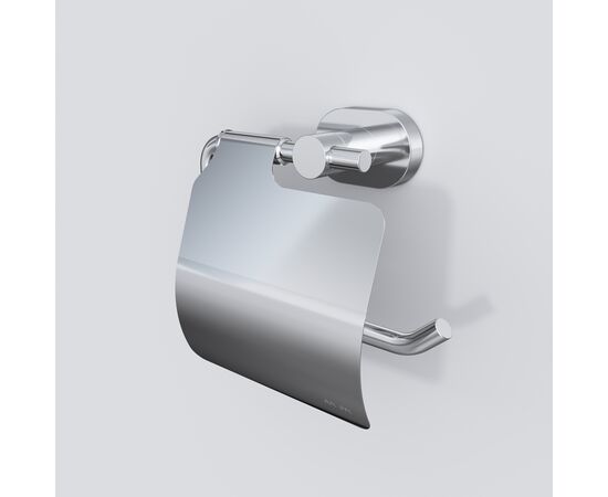Держатель для туалетной бумаги с крышкой, хром