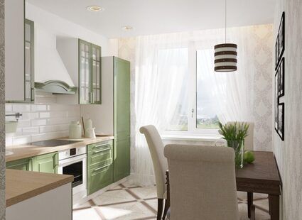 Фото № 1: Дизайн-проект однокомнатной квартиры 35.6  м² стиль Современная классика для ЖК Эверест