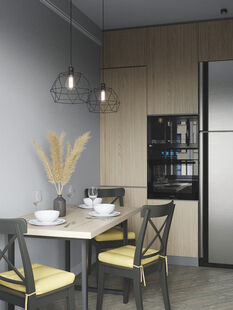 Фото № 3: Дизайн-проект однокомнатной квартиры 42.88  м² Современный стиль для ЖК Опалиха 03