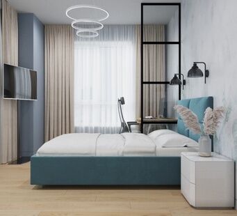 Фото № 2: Дизайн-проект четырехкомнатной квартиры 99.6  м² Современный стиль для ЖК Академика Павлова