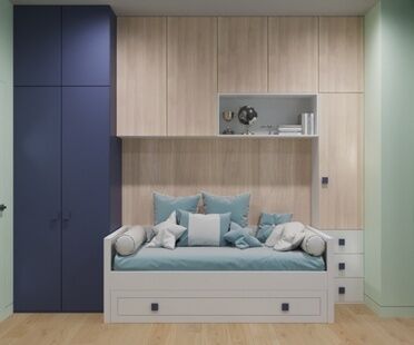 Фото № 3: Дизайн-проект четырехкомнатной квартиры 99.6  м² Современный стиль для ЖК Академика Павлова