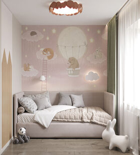 Фото № 4: Дизайн-проект трехкомнатной квартиры 52.8  м² Современный стиль для ЖК Московский