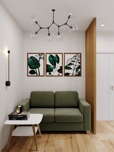 Фото № 5: Дизайн-проект двухкомнатной квартиры 58.46  м² Современный стиль для ЖК Инновация