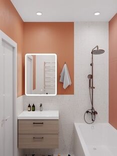 Фото № 6: Дизайн-проект двухкомнатной квартиры 58.46  м² Современный стиль для ЖК Инновация