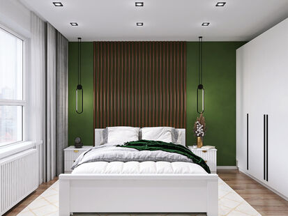 Фото № 5: Дизайн-проект трехкомнатной квартиры 66.26  м² Стиль Модернизм для ЖК Михайловский парк