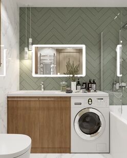 Фото № 6: Дизайн-проект трехкомнатной квартиры 78.5  м² Стиль Контемпорари для ЖК Столичные Поляны