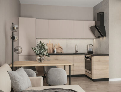 Фото № 1: Дизайн-проект трехкомнатной квартиры 57.0  м² Стиль Контемпорари для ЖК Скандинавия