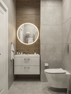 Фото № 4: Дизайн-проект трехкомнатной квартиры 57.0  м² Стиль Контемпорари для ЖК Скандинавия