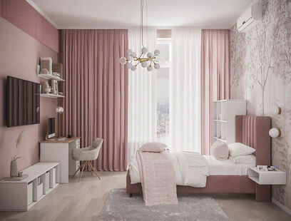 Фото № 1: Дизайн-проект однокомнатной квартиры 37.9  м² Стиль Модернизм для ЖК Рихард