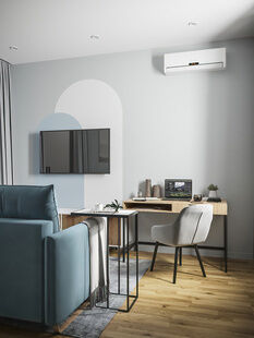 Фото № 3: Дизайн-проект однокомнатной квартиры 45.2  м² Современный стиль для ЖК Татьянин Парк