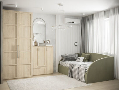 Фото № 2: Дизайн-проект детской 11.25  м² Современный стиль для ЖК в г. Одинцово