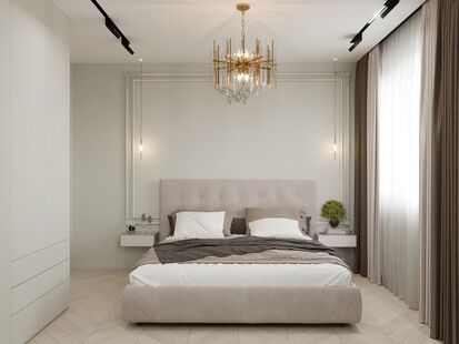 Фото № 2: Дизайн-проект четырехкомнатной квартиры 79.3  м² Стиль Модернизм для ЖК Спутник