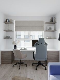 Фото № 2: Дизайн-проект двухкомнатной квартиры 56.2  м² Современный стиль для ЖК Мытищи Парк