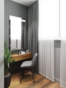 Фото № 3: Дизайн-проект двухкомнатной квартиры 49.73  м² Стиль Лофт для ЖК Академический