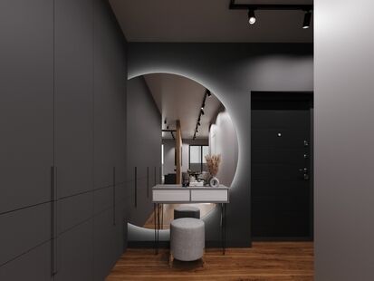 Фото № 6: Дизайн-проект двухкомнатной квартиры 49.73  м² Стиль Лофт для ЖК Академический