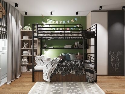 Фото № 3: Дизайн-проект трехкомнатной квартиры 65.14  м² Современный стиль для ЖК Московский