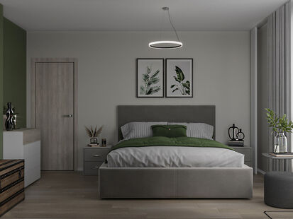 Фото № 6: Дизайн-проект двухкомнатной квартиры 51.9  м² Современный стиль для ЖК Волоколамский 24