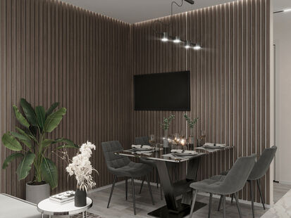 Фото № 5: Дизайн-проект трехкомнатной квартиры 55.23  м² Стиль Модернизм для ЖК City Bay