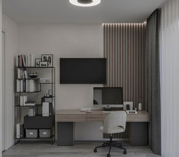 Фото № 2: Дизайн-проект трехкомнатной квартиры 55.23  м² Стиль Модернизм для ЖК City Bay