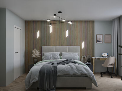 Фото № 1: Дизайн-проект двухкомнатной квартиры 50.43  м² Стиль Модернизм для ЖК Рассвет