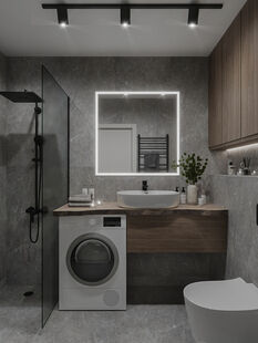 Фото № 4: Дизайн-проект двухкомнатной квартиры 50.43  м² Стиль Модернизм для ЖК Рассвет