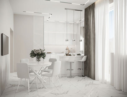 Фото № 4: Дизайн-проект дома/коттеджа 57.45  м² Стиль Модернизм для Этажа частного дома в КП Варежки 3