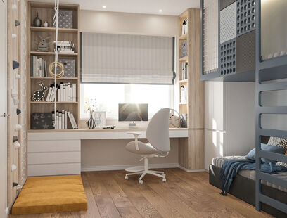 Фото № 6: Дизайн-проект дома/коттеджа 56.81  м² Стиль Модернизм для Этажа частного дома в КП Варежки 3