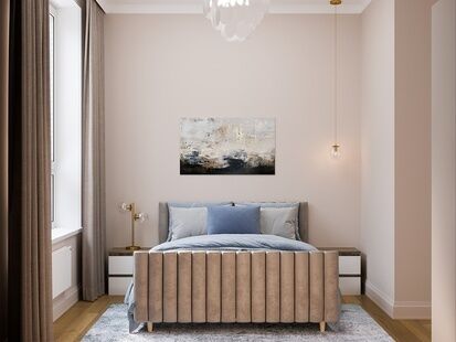 Фото № 2: Дизайн-проект трехкомнатной квартиры 79.96  м² Стиль Модернизм для ЖК Огни