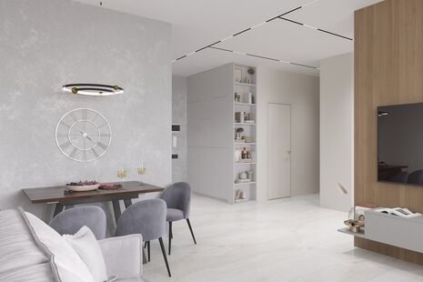 Фото № 1: Дизайн-проект двухкомнатной квартиры 85.91  м² Стиль Модернизм для ЖК Балаклавский